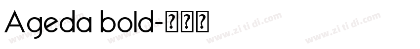Ageda bold字体转换
